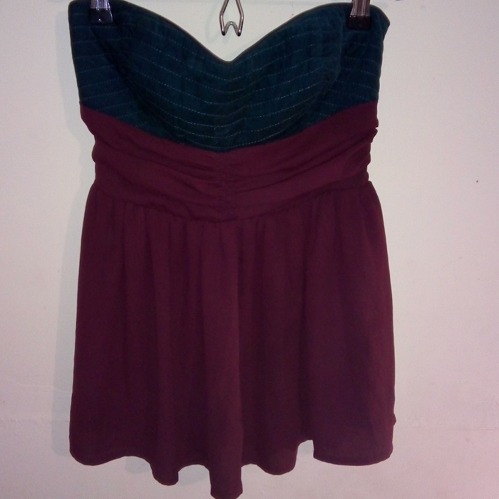 Anthropologie Maeve Strapless Blouse size 2